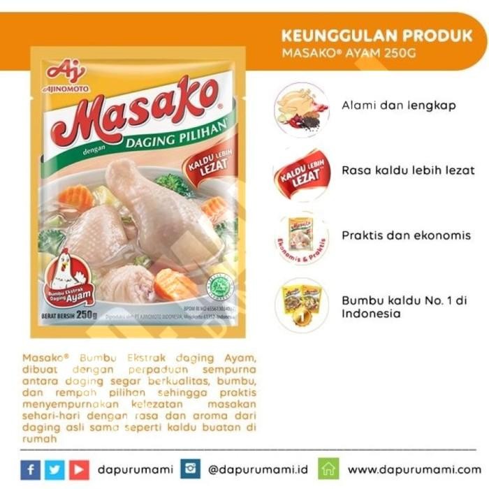 

(Allthebest) MASAKO AYAM 250Gr / PENYEDAP RASA / Bumbu Ekstrak Ayam / Kaldu Ayam