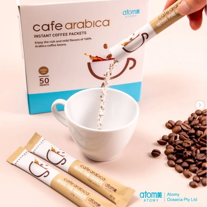 

ATOMY Cafe Arabica Atomy Kopi Arabika Korea 1 box isi 50 sachet | Aman untuk lambung - Box Kardus custume