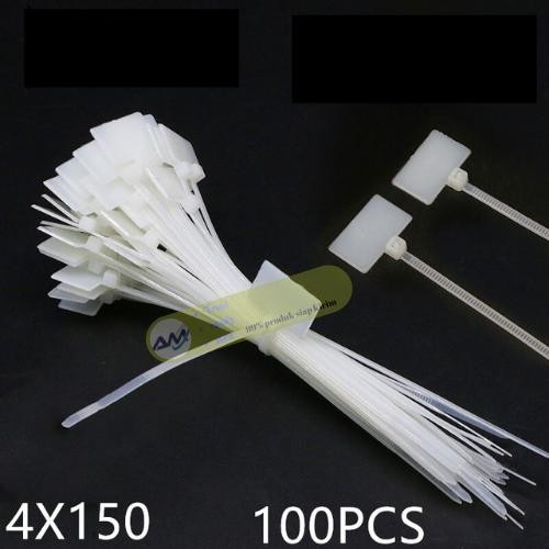 

ID LABEL KABEL TIES CABLE TIE MAKER NAME TAG LAN TULIS 4X150 100 PCS