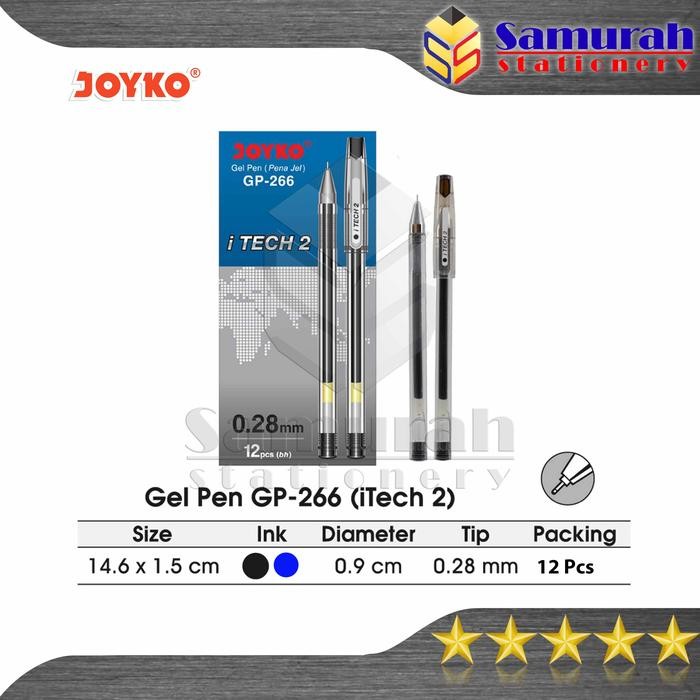 

ID GEL PEN JOYKO I TECH 2 GP 266 / PULPEN GELPEN ITECH 2 GP-266 0.28 MM