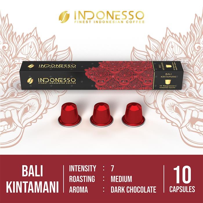 

INDONESSO BALI KINTAMANI COFFEE CAPSULES COMPATIBLE WITH NESPRESSO MACHINES / KAPSUL KOPI