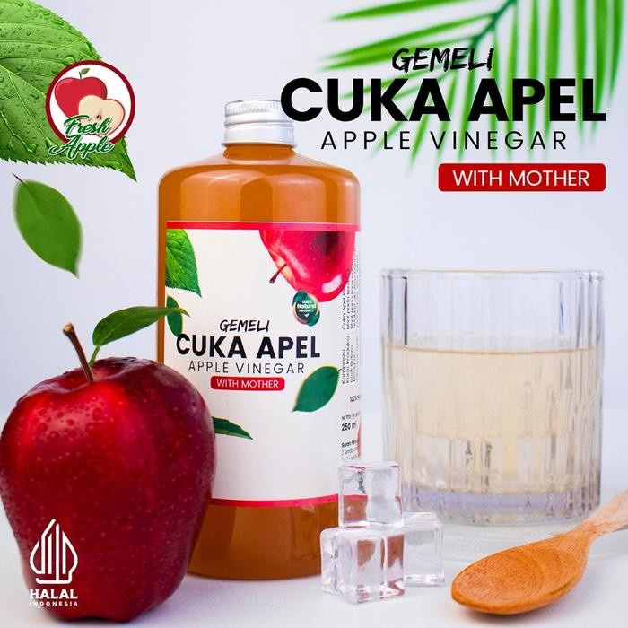 

GEMELI CUKA APEL PREMIUM WITH MOTHER 500ML - APPLE CIDER VINEGAR