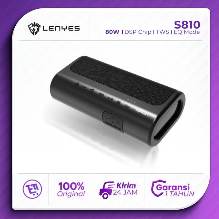 LENYES S810 Speaker Bluetooth Portable 80W 5.0 TWS Bass DSP Chip Equalizer Mode with Powerbank