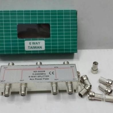 Spliter Pembagi Penguat Cabang Antena Tv 6 Way