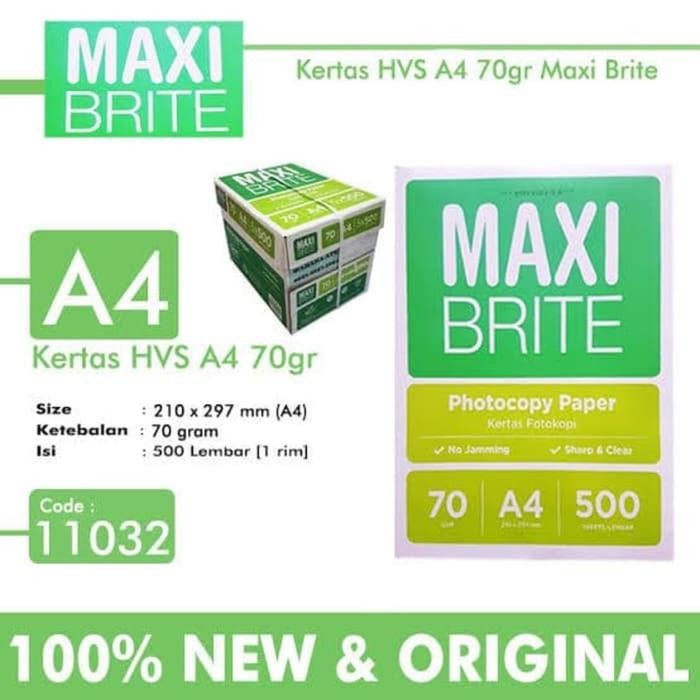 

Hvs Maxi Brite A4 70 Gram Khusus Gojek Dan Grab