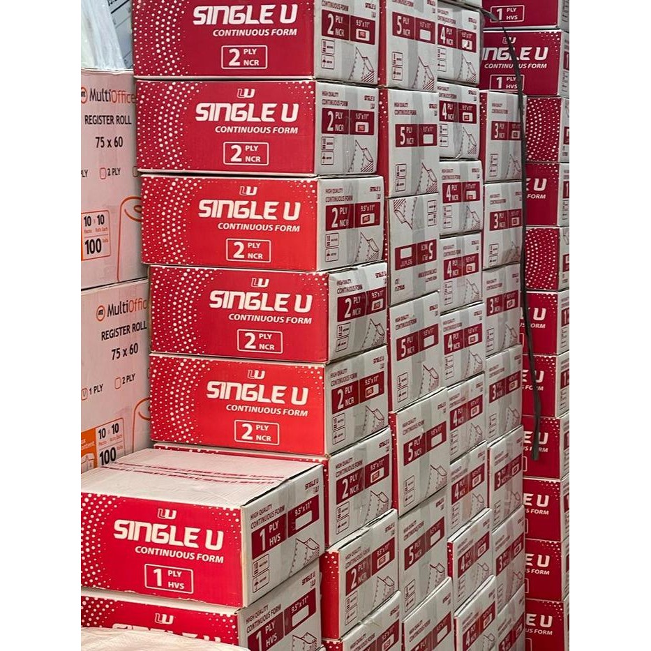 

[1 Dus] Continous Form Paper Kertas Print Single U K2 Ply