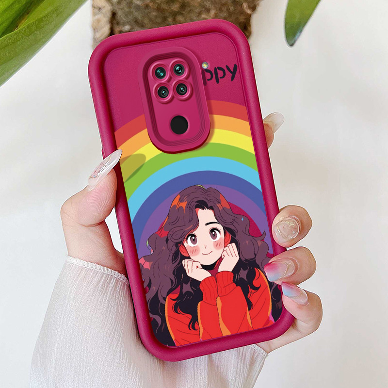 Casing Hp untuk Xiaomi Redmi Note 9 4G 10X Case Casing HP Softcase ponsel silikon tahan Kasing Halo 