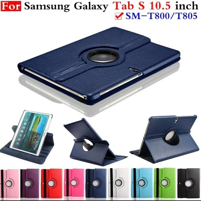 Promo Samsung Tab S 10.5 T800 T805 PU Leather Rotary Flip Cover