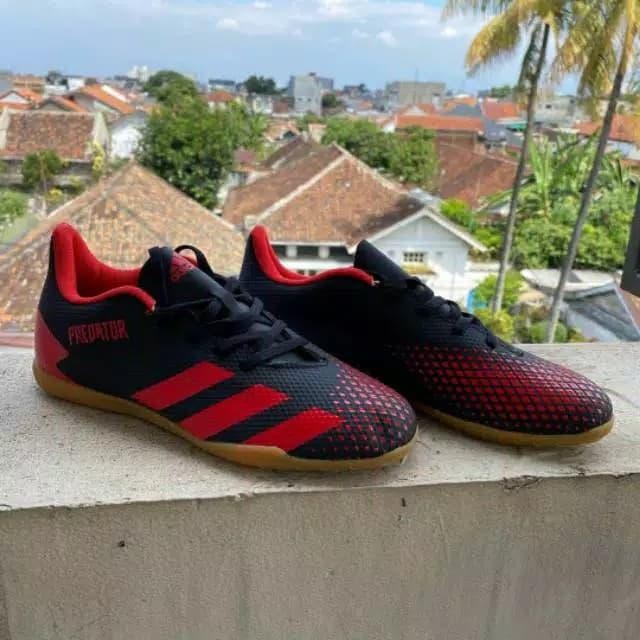 Sepatu Futsal Adidas Predator 20.4 Black Red BNIB