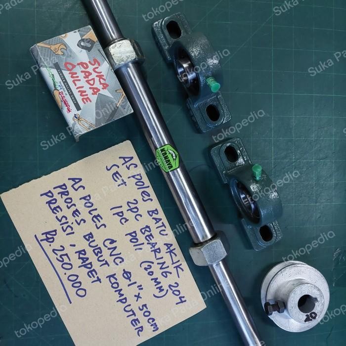 Stok Terbatas As Poles Batu Akik Besi 50Cm Proses Cnc Full Set