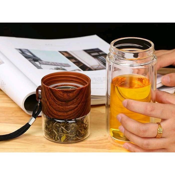 Botol Infused Water / Botol Minum Tumbler Termos Dengan Saringan Teh