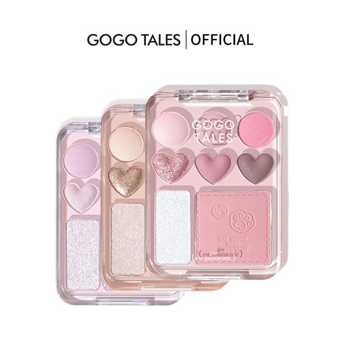 Gogo Tales Sweetheart DIY All in One Eyeshadow & Highlighter Pallete BrownGogo Tales palet eyeshadow