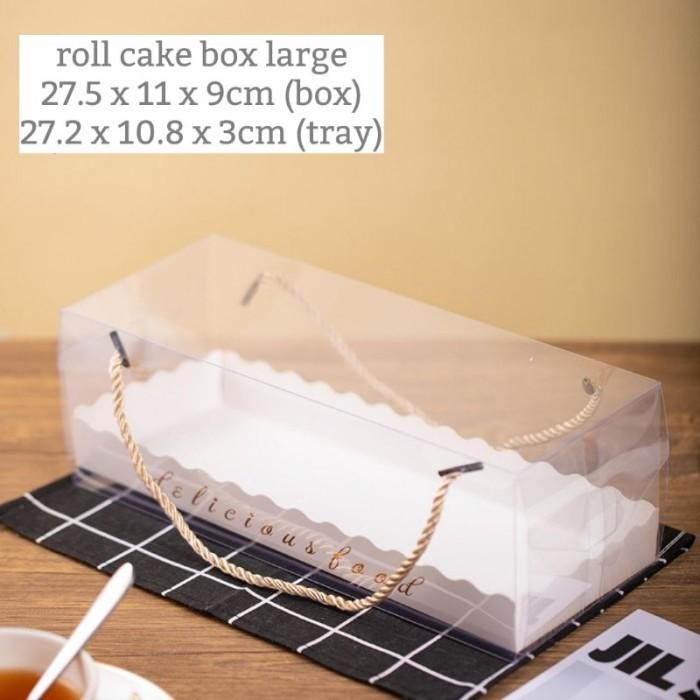 (Allthebest) KOTAK TENTENG MIKA BOLU GULUNG BOX DONAT BAKERY TRANSPARAN KK-11