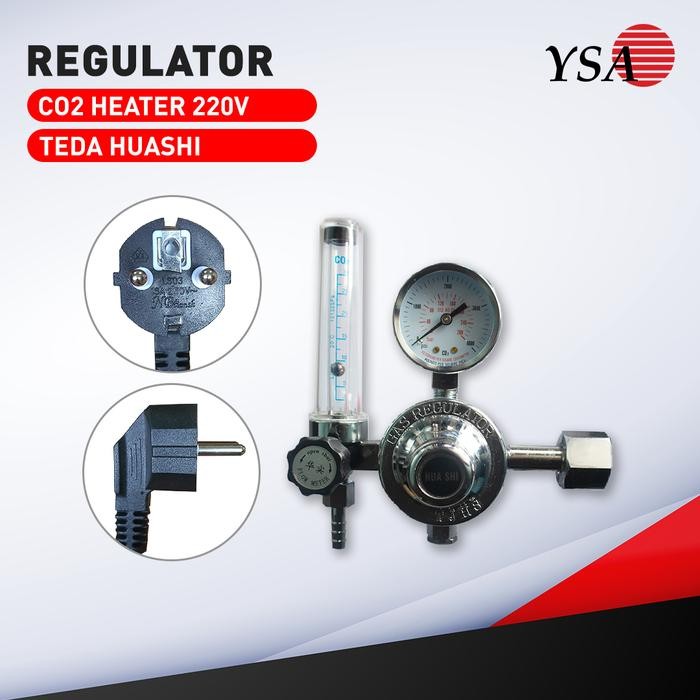 REGULATOR CO2 HEATER 220V REGULATOR GAS TABUNG LAS OXYGEN GMAW