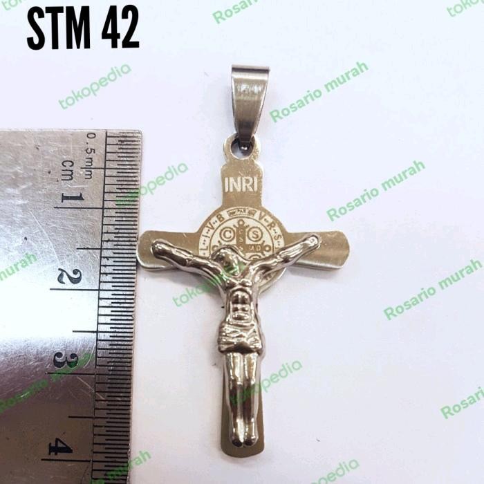 XZTM Salib Rosario Benediktus Titanium