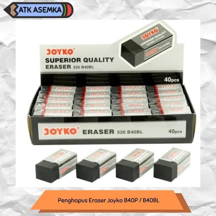 

ID PENGHAPUS ERASER JOYKO B40P / B40BL - PUTIH HITAM