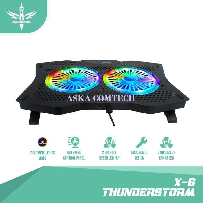 Cooling Pad Nyk X6 Thunderstrom Nyk Nemesis X6 Gaming Cooling Pad Rgb