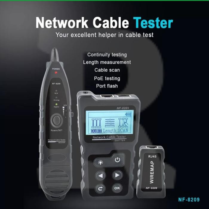 

ID NETWORK CABLE TESTER NOYAFA NF 8209 WIRE TRACKER