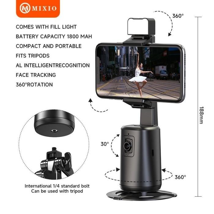 Mixio A200 Auto Face Tracking Gimbal Handphone Stabilizer 360