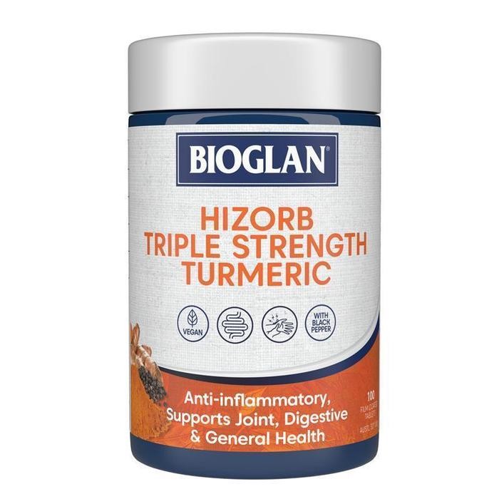 

Bioglan Hizorb Triple Strength Turmeric 100 Tablets