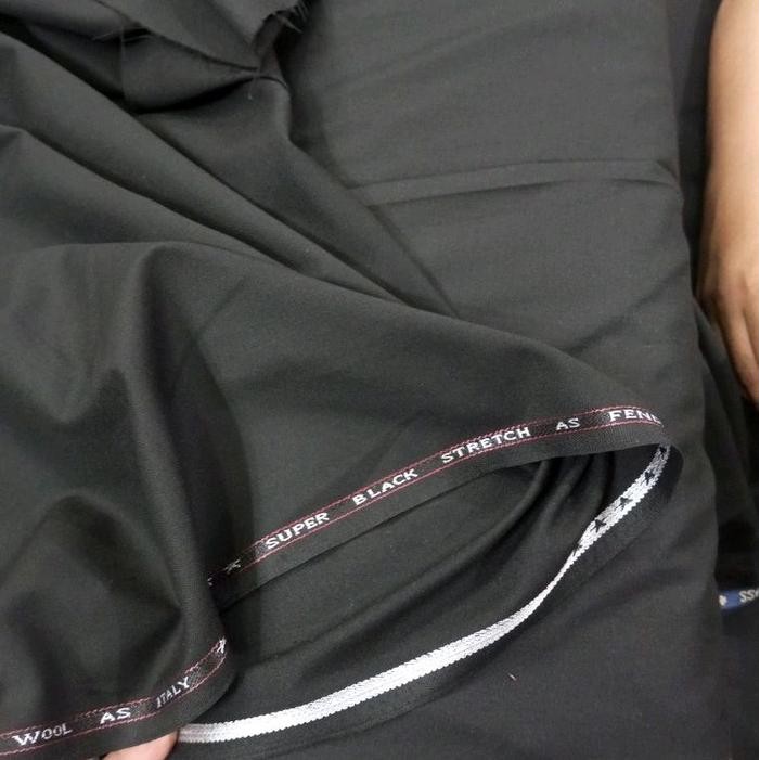

Promo Kain Wool Super Hitam Black Stretch Bahan Celana Dan Jas Premium Harga Per Setengah Meter
