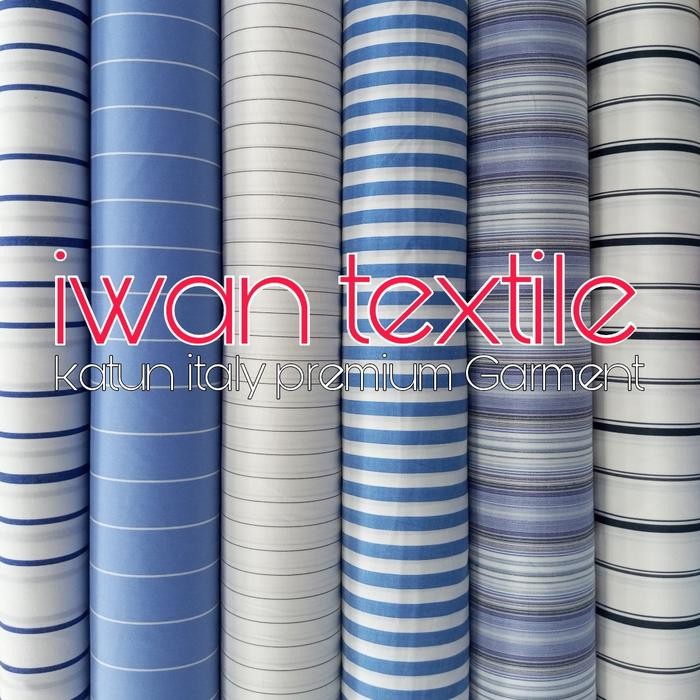 

Promo Bahan Kain Katun Garis Salur Katun Italy Bahan Kemeja Import Garment Kain Katun Premium