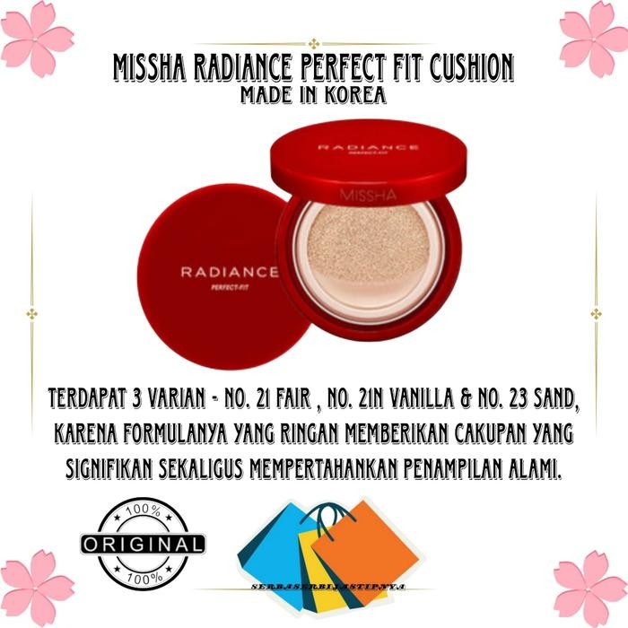 Missha Radiance Perfect Fit Cushion Foundation Original Korea