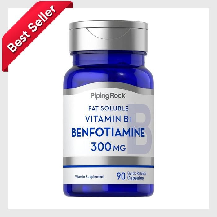 Pipingrock Benfotiamine 300Mg 90 Capsules Fat Soluble Vitamin B1