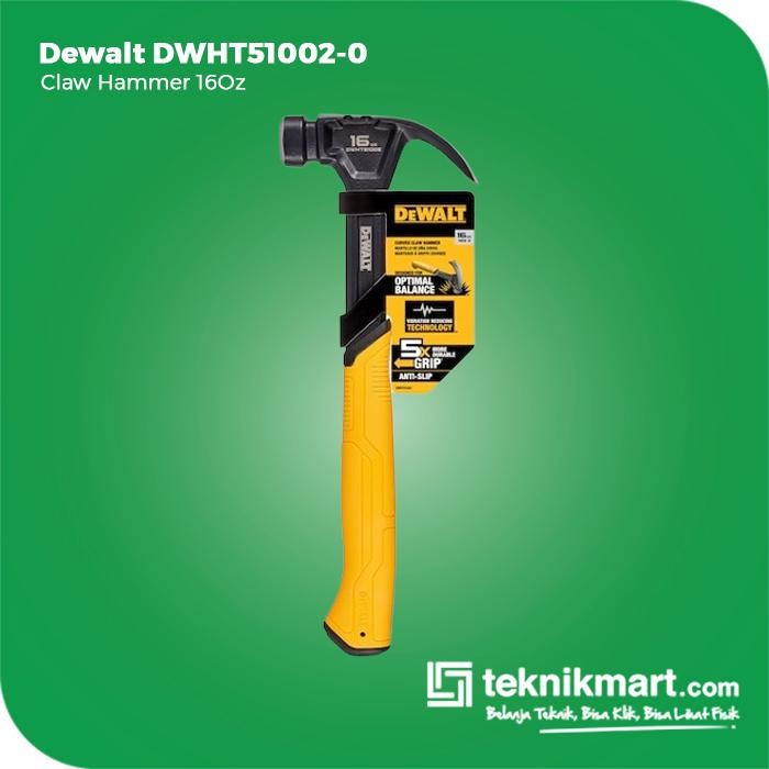 Dewalt Claw Hammer / Palu Kambing 16 Oz Dwht51002-0