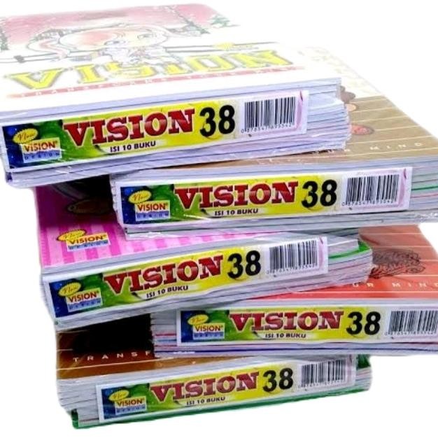 

New buku tulis VISION isi 38 lbr 1 pack isi 10 pcs