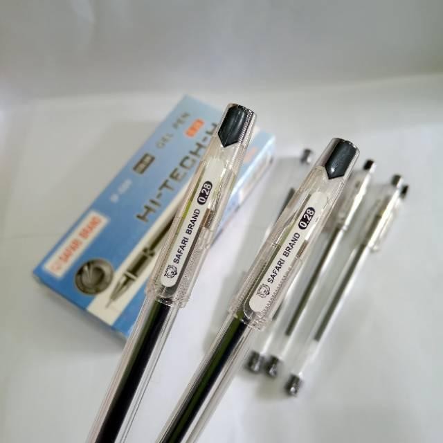

New Azka Stationery SELUSIN ( 12 PCS ) Pulpen Hi-Tech-H Hitech Hitec Safari / EDS ON 0.28 mm Gel Pen