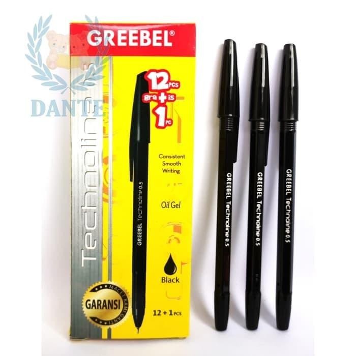 

New PULPEN GREEBEL TECHNOLINE 0.5 PEN GREEBEL 1 PACK 12+1 PCS - Hitam