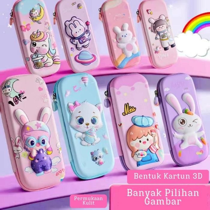 

New Besar 3d Timbul EVA Anti Air kotak pensil muat banyak Alat Tulis Perlengkapan Sekolah Dekompresi