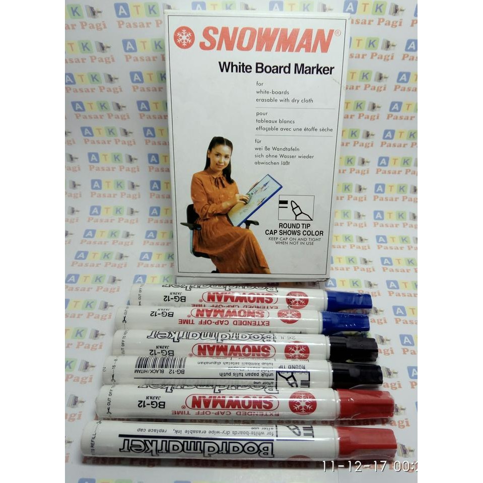 

New spidol whiteboard snowmam BG 12