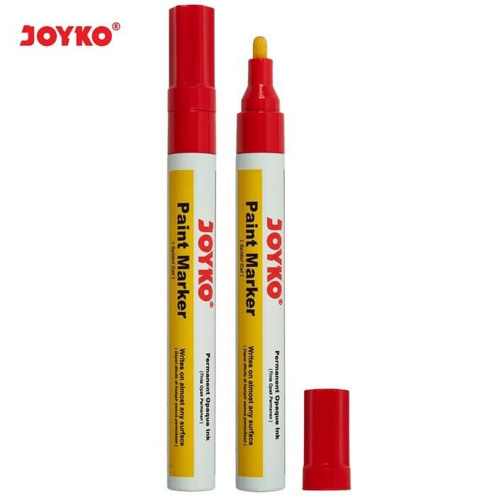 

New Paint Marker Spidol Cat Permanen Joyko PTM-40 Red Round Tip