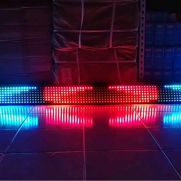 lampu/LED Strobo kaca depan 7 baris edit teks dari hp 12V/24V Car