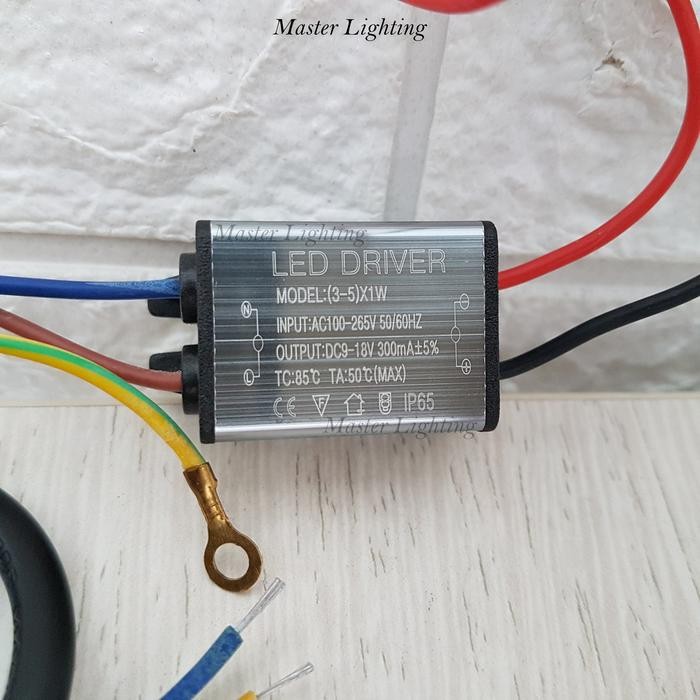 ID'' TRAFO LED DRIVER 3-5W WATERPROOF ALUMINIUM IP65 DC 9-18V 300MA