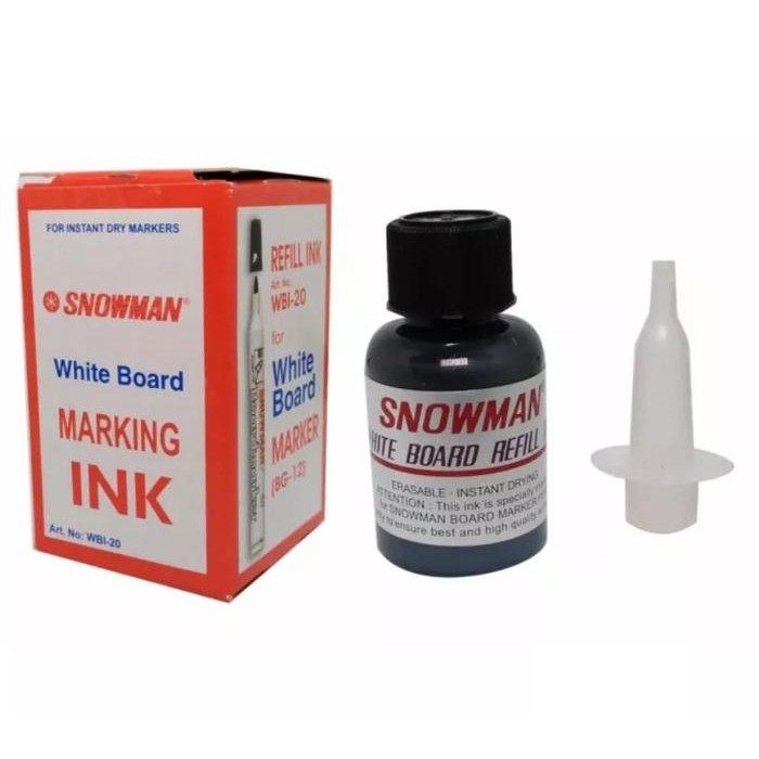 

New REFILL/ ISI ULANG TINTA SPIDOL WHITEBOARD SNOWMAN / TINTA BISA DIHAPUS