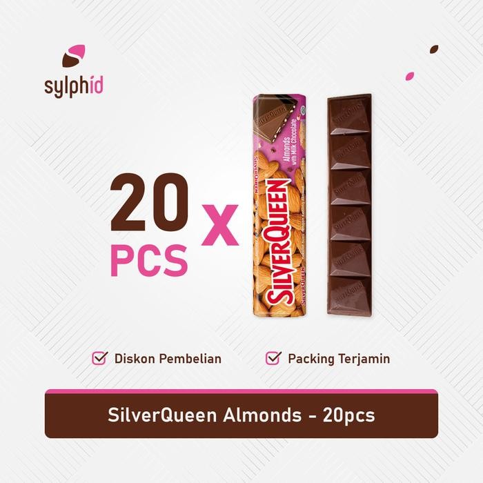 

Neww 1 Box Besar SilverQueen Almond Milk 55 gr / Cokelat 2 karton (20 pcs) Terlaris