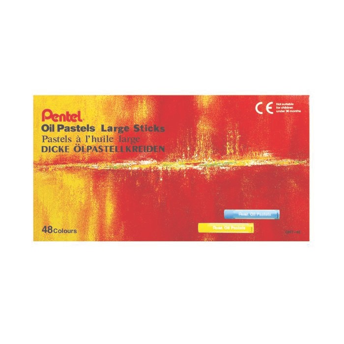 

Pentel/Krayon/Gh-48/Large Stick Oil Pastel/Isi 48 Warna