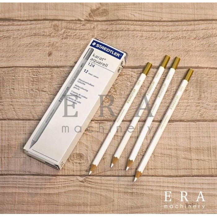 

Krayon Putih Crayon Untuk Garment Staedtler Karat Aquarell 124-0 / Water-Soluble (Isi 12Pcs)