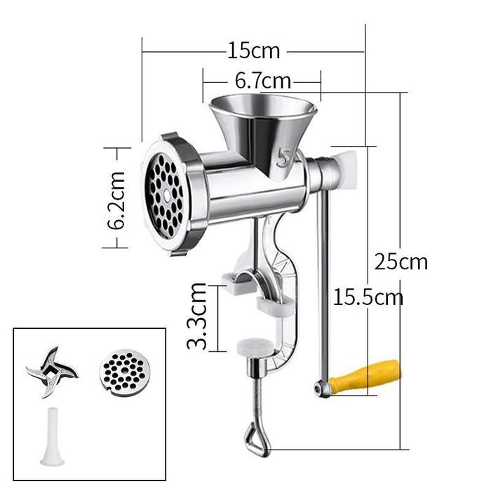 Alat Giling Daging Rumah Tangga, Penggiling Daging Manual Mini, Gilingan Daging