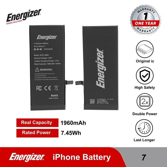 Batre Baterai Battery Energizer - iPhone 7 / 7 Plus Original