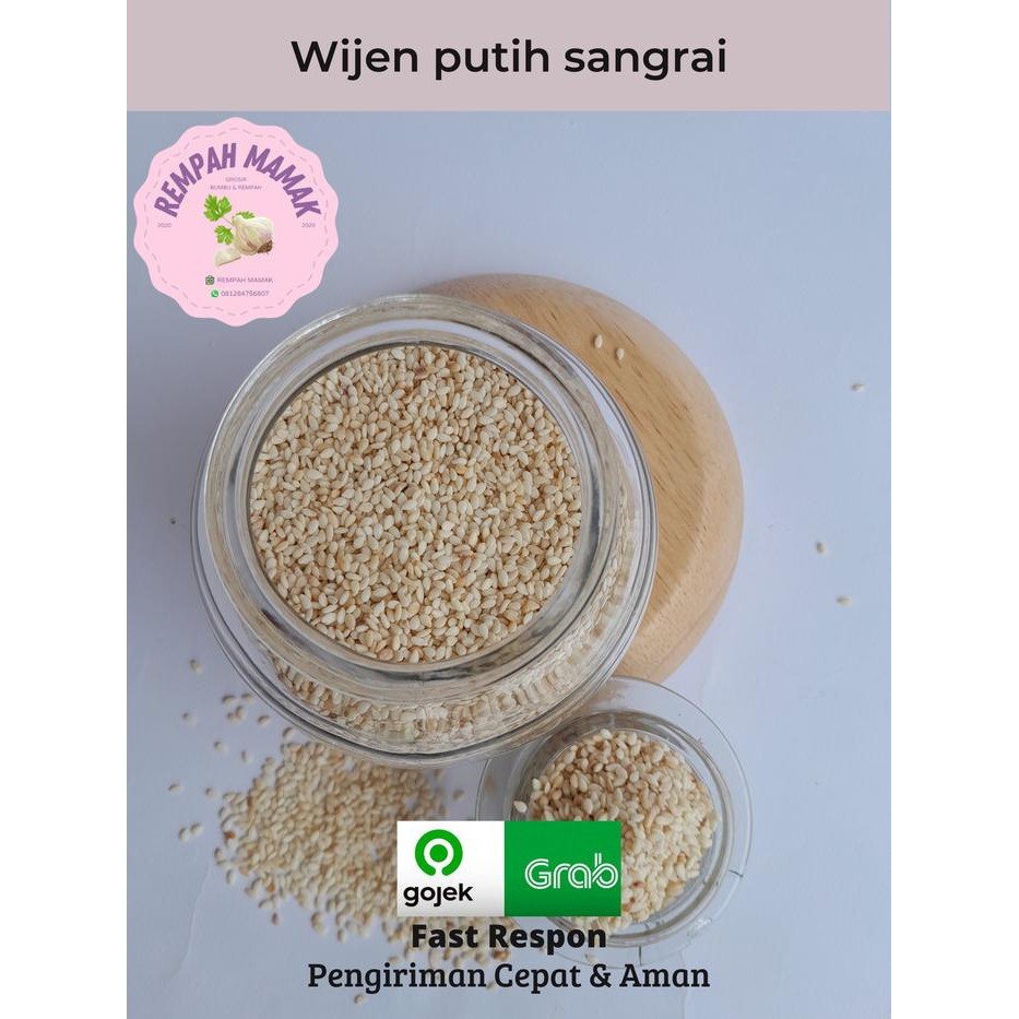 

Baru Wijen putih sangrai 500gr / wijen mateng / white sesame seeds roasted Terlaris