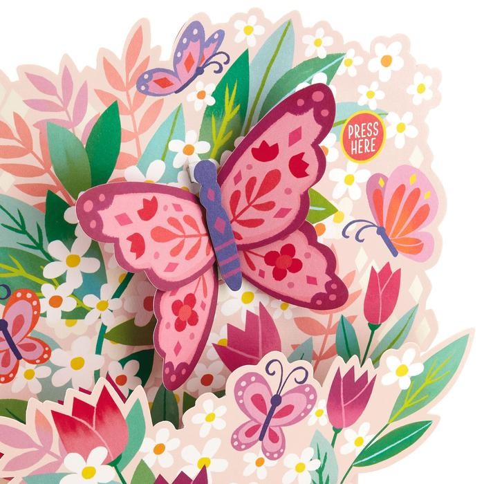 Sale Kartu Ucapan Pop Up 3D Butterfly Bouquet Hallmark - Greeting Card Cantik