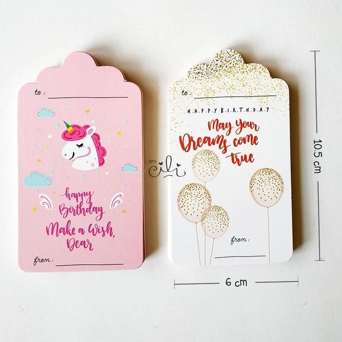 Sale Tag Ucapan Ulang Tahun Birthday Unicorn Iamcili Htb02 Lucu