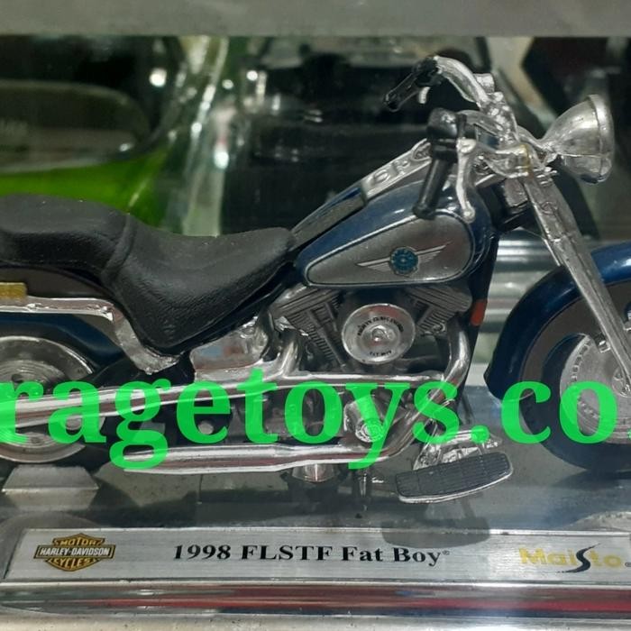 Maisto 1:18 Diecast Harley Davidson 1998 FLSTF Fat Boy
