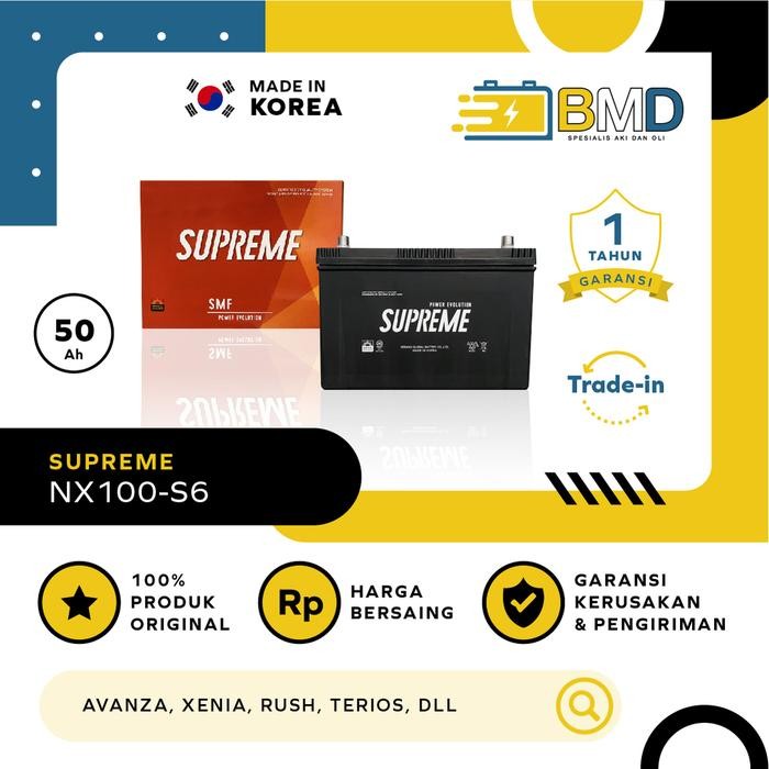 Aki Mobil Supreme SMF NX100-S6/55B24R Avanza,Rush, Vios, Escudo,Xeni
