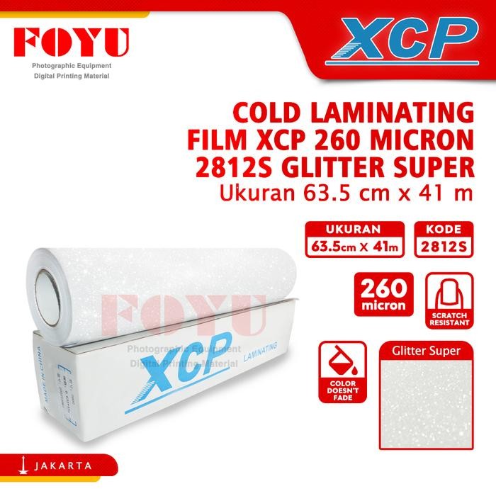 

HARGA DISKON Plastik Laminating Dingin XCP 260 mic 63.5CMx41M Glitter Super 2812S