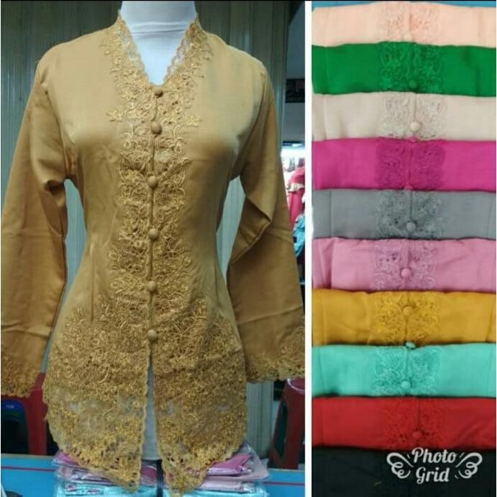 Atasan Kebaya Encim Polos kebaya kartini Jumbo 5L